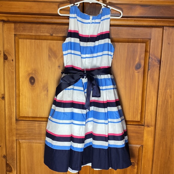 Girls Striped Formal Fancy Dress - Picture 2 of 2
